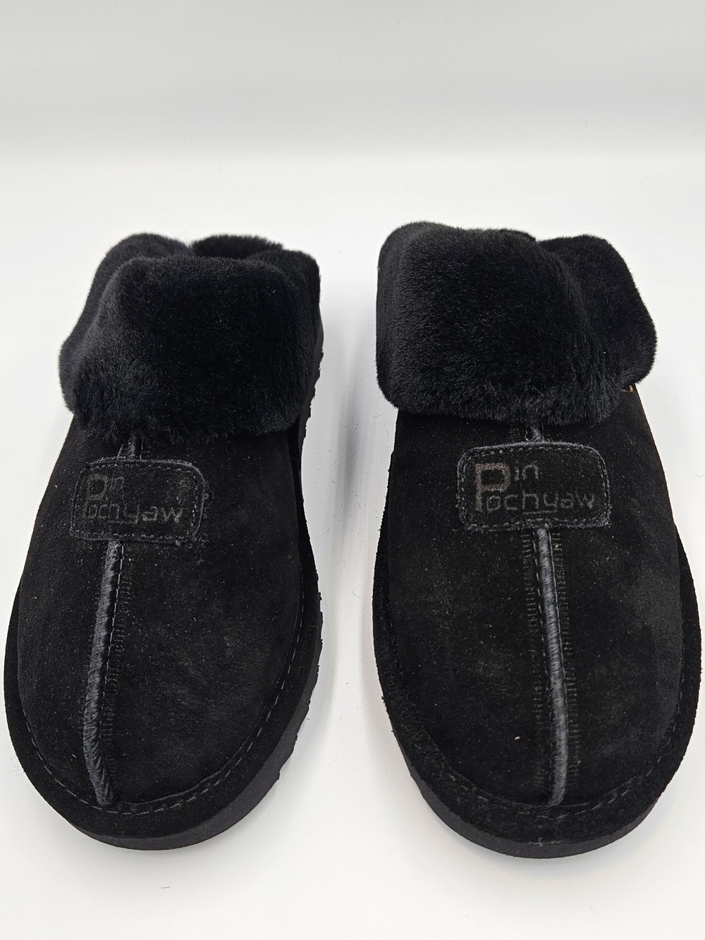 NEW Pin Pochyaw Size 7 Black Mule Slippers